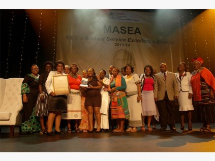  St Andrew's Hospital management and staff receive their two awards at the Department of Health KwaZulu-Natal, MEC's annual service excellence awards, held at the ICC in Durban last Friday.