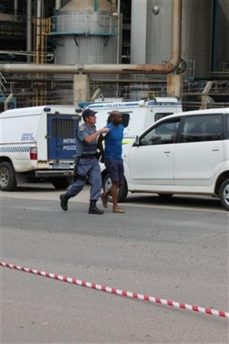 Gcina Langa is arrested.