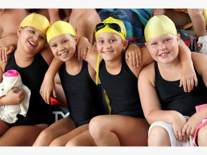  Izotsha Primary pupils (from left) Nikita Dennis, Astrid Klopper, Storme Dunford and Ashleigh Palmer worked hard for their house at the foundation phase fun gala.