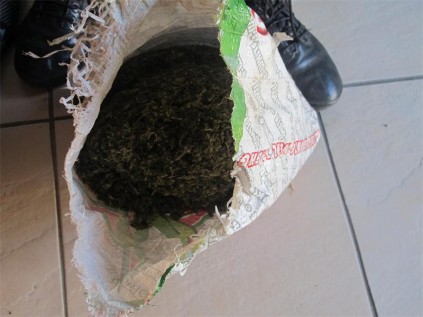 The bag of dagga police find at Nokulunga Cele's house