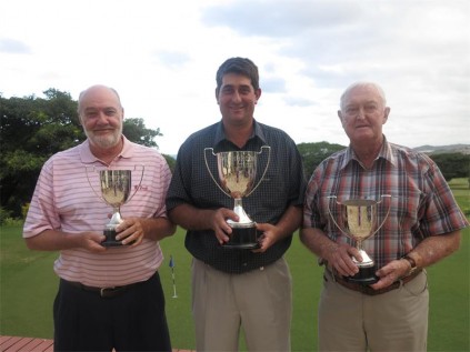 Winning their divisions at Southbroom Golf Club's championships are (from left) George Haynes (B), Gavin Sole (A) and Brian Brasher (C).