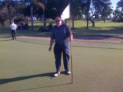 John Crewe aced the 8th during the Friday meat competition last week. It was his first hole in one.