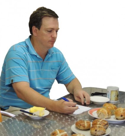 Sports editor David Rush takes the taste test very seriously.