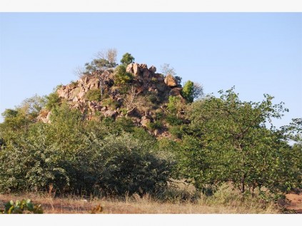 Rugged koppies rise out of the mopane scrub in the Tuli block.