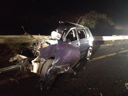 The remains of the hatchback. i