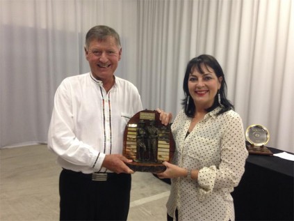Corne Kruger and Linda Lochner celebrate winning San Lameer Country Club's annual Tee for Two competition. SUBMITTED