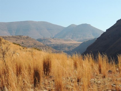 Winter Lesotho landscape