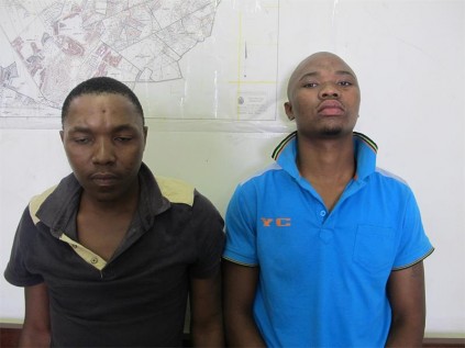 Simiso Mavundla (left) and Nhlakanepho Mkungo from Betania were arrested for dealing in heroin.