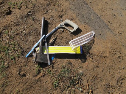 Police found blades and a hacksaw which the thieves apparently used.