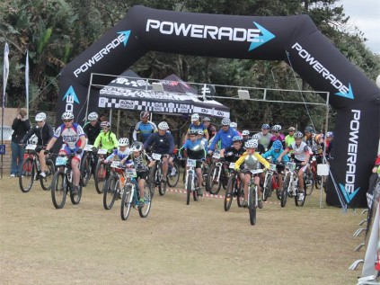 The Burry Stander Sardine MTB Classic gets under way in Port Edward last Sunday.