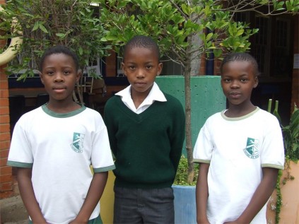 Athletes (from left) Bongeka Ncane, Iviwe Cenga and Andiswea Soyingwe go through to the next round of cross-country trials at the University of KZN in Durban on August 30.