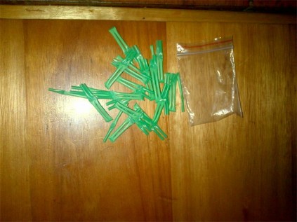 Straws of whoonga seized at the Margate taxi rank last week.