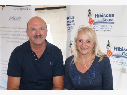 Members of the South African National Naturist Association, Athol Lutge and Amanda Foster.