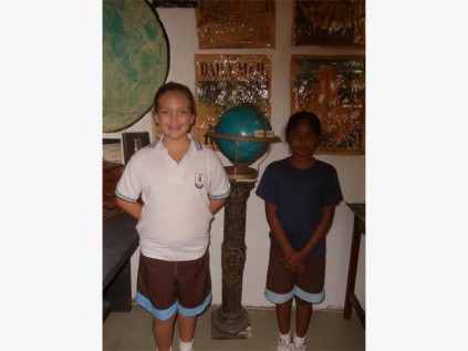 Gr 3 pupils Gemma Ioppo and Ticara Moodley.