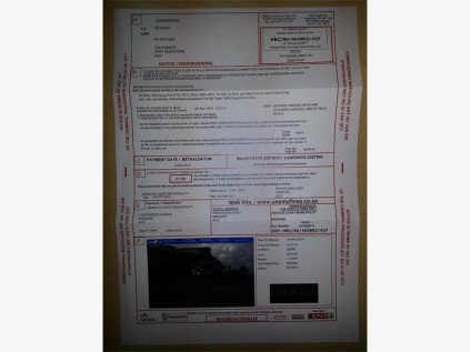 The dreaded fine.
