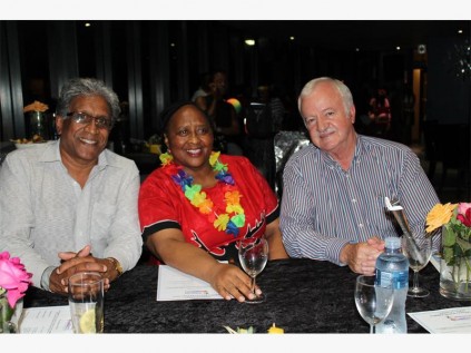 Hibiscus Coast Municipality speaker, Ronnie Nair, HCM mayor Cynthia Mqwebu and HCM deputy mayor, Johnny De Wet.