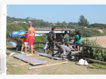 Staff from the Department of Environmental Affairs, on the far right, are reported to do very little in terms of work.