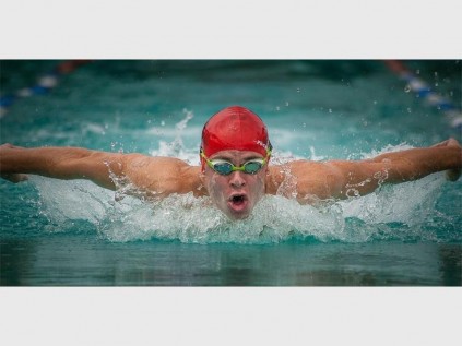 Bermatt Vlijoen swims butterfly at the interhouse gala held at Creston College last week.