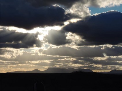 After a sunny day the rain clouds rally.