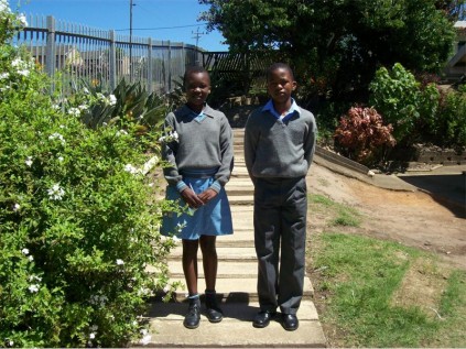 Hlanganani athletes Mfundo Blose (left) and Lerato Ndovela were chosen for the ward team at the Marburg Sports Complex last week.