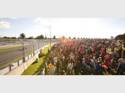 Out in numbers: Albert Park is a favourite for the fans.
