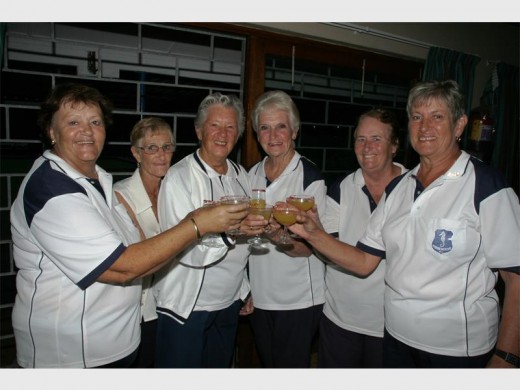 Bubbly: In a jovial mood are (from left) Bubbles Bezuidenhout, Joey Venter, Fay Patterson, Gloria Gerrard, Jenny Isemonger and Annetjie Human.