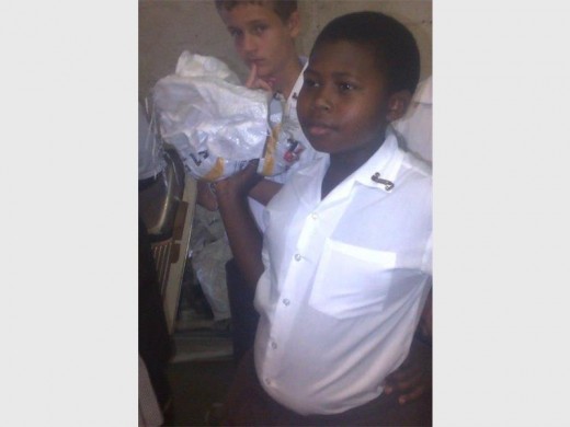 Port Edward Primary pupil Mihle Mfunwa (gr 7) was intrigued by what can be created from recycling paper and metals.