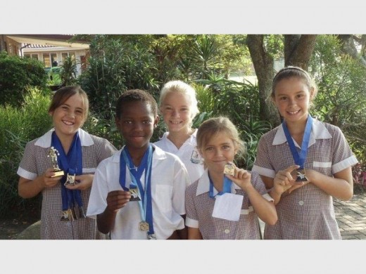 Scarlet Scorer, Aphile Zweni, Ruby van der Merwe, Freya Scorer and Brittney van Vuuren all received accolades at last week’s Blue Ocean Aquatics gala.