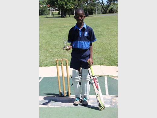 Cricketer Smilo Zulu received the best bowler award at the double wicket tournament and has been selected to represent the Southern Natal Cricket Union at the KZN U11 Cricket Festival.