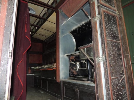 The interior of the Weston Caravan.