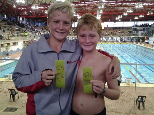 Improving rapidly: JP Myburgh (left) and Kai Hielckert after tough, but successful, races in Durban.