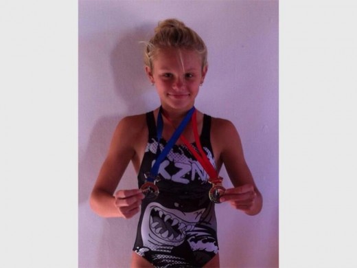 Gr 7 pupil Tayla van Rooyen took part in the SA Champs in Cape Town last weekend where she was awarded gold for the long run and silver for flags.