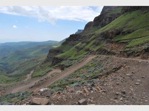The steep, final section of Sani Pass.