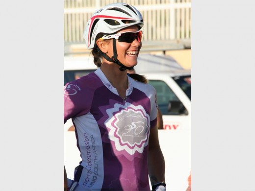Happy time: Cherise Stander (CSA Women's Development Team) wins the women's race of the Hibiscus Coast Cycle Challenge in Margate last Sunday.