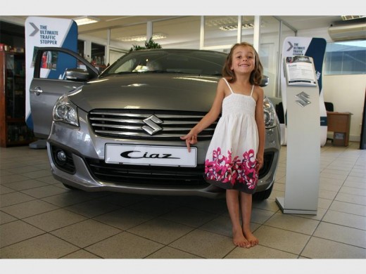 My car: Tayla Papenfus loves the snazzy new Ciaz. 7255vee