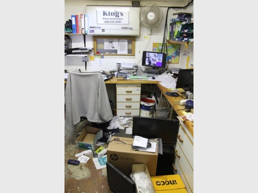 The hardware store was left in a mess with items strewn everywhere.