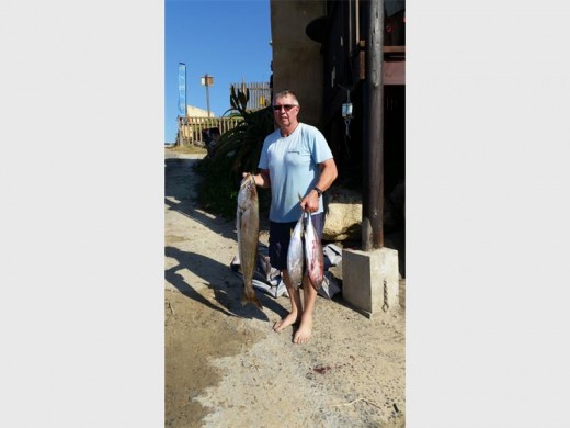 Old salt: Charles Kohler with his winning jet ski haul.