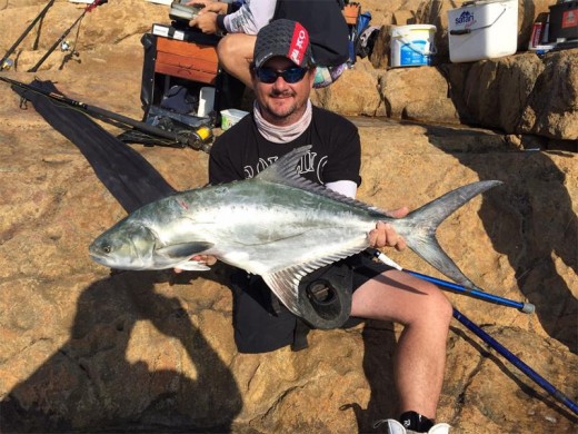 Happy: Dean Angove with a garrick caught off Margate.