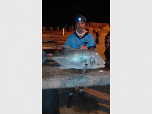 Superb catch: Hendrik van Meyeren shows off the 19.5kg GT kingfish he caught recently.