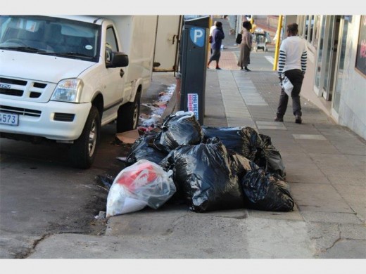 Rubbish was left uncollected for two days.