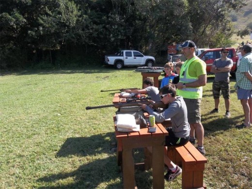 Taking aim: Juniors compete at last week’s shooting competition organised by SA Hunters of Margate.