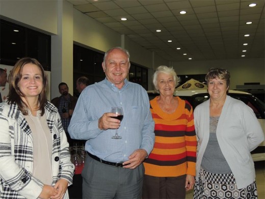 Car launch: Pictured at the Thompson Motors launch of the Fiat 500X are (from left) customer relations manager Jo-Ann Bailey, Thompson Motors dealer principal Clive Thompson and his wife, Merle, and sales and administration assistant Brenda Jessop.