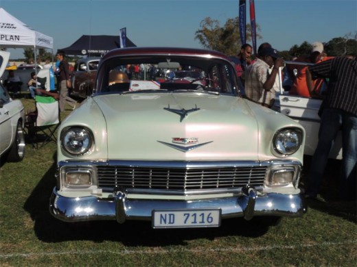 Born in the USA: Big, finned, chromed-bedecked American automobiles were singled out for special attention this year and this immaculate 1956 Chevrolet Belair was one of the favourites.