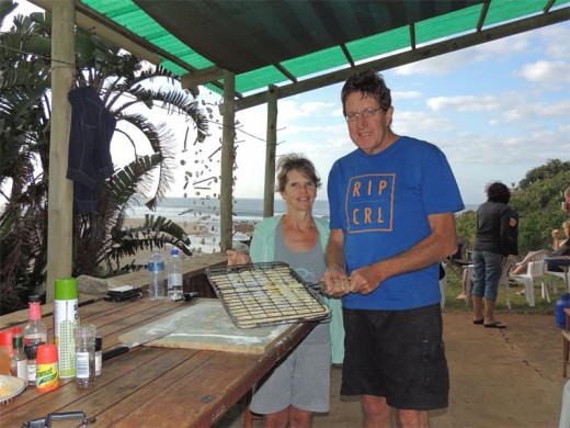 Daleen and Steve make their famous braai pie for breakfast. It is seriously delicious.