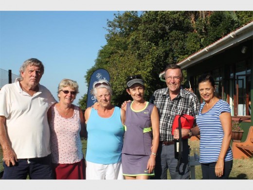 First place: Winners in section B (from left) Theo Henning, Meagan Lowe, Lynette Shell, Karin Rall, Dave Vincent and Lynne Butlin.