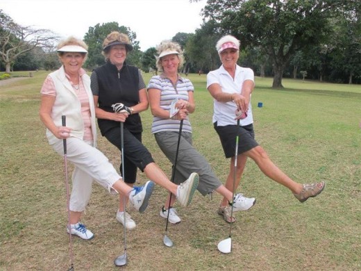 Runners-up: Clinching second place are (from left) Jackie van Eeden, Lyn Doveton, Sharon de Lange and Candida Amm.