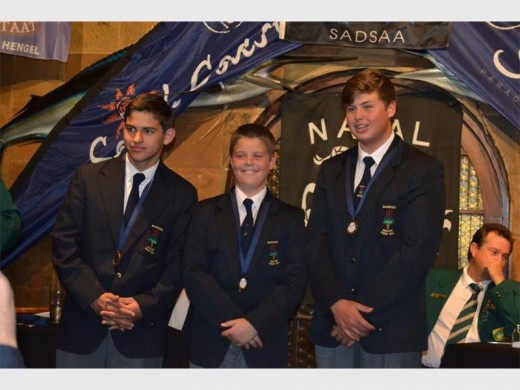Tops: The U16 winners are Border fishermen (from left) Nicholas Clarke, Ross Lindhorst and Keagan Brunsden.