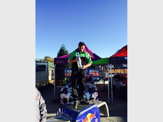 Trophy time: Brendan Puren with his trophy for winning the Silver Cup event at The Rock Raceway in Brakpan.