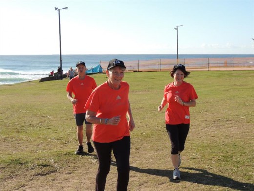 100 runs: Finishing a parkrun for the 100th time at St Michael's are (from left) Andrew Spence, Wendy Low and Sharon Gardner.