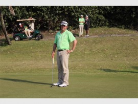 The half tea pot pose: Sean Baker, not so happy after missing a putt.